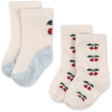 Konges Sløjd Cherry Mix 2 Pack Jacquard Cherry Socks