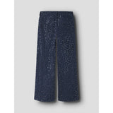 Name It Dark Blue Denim Sequins Nkfrose Wide Sequins Jeans 4415-Za