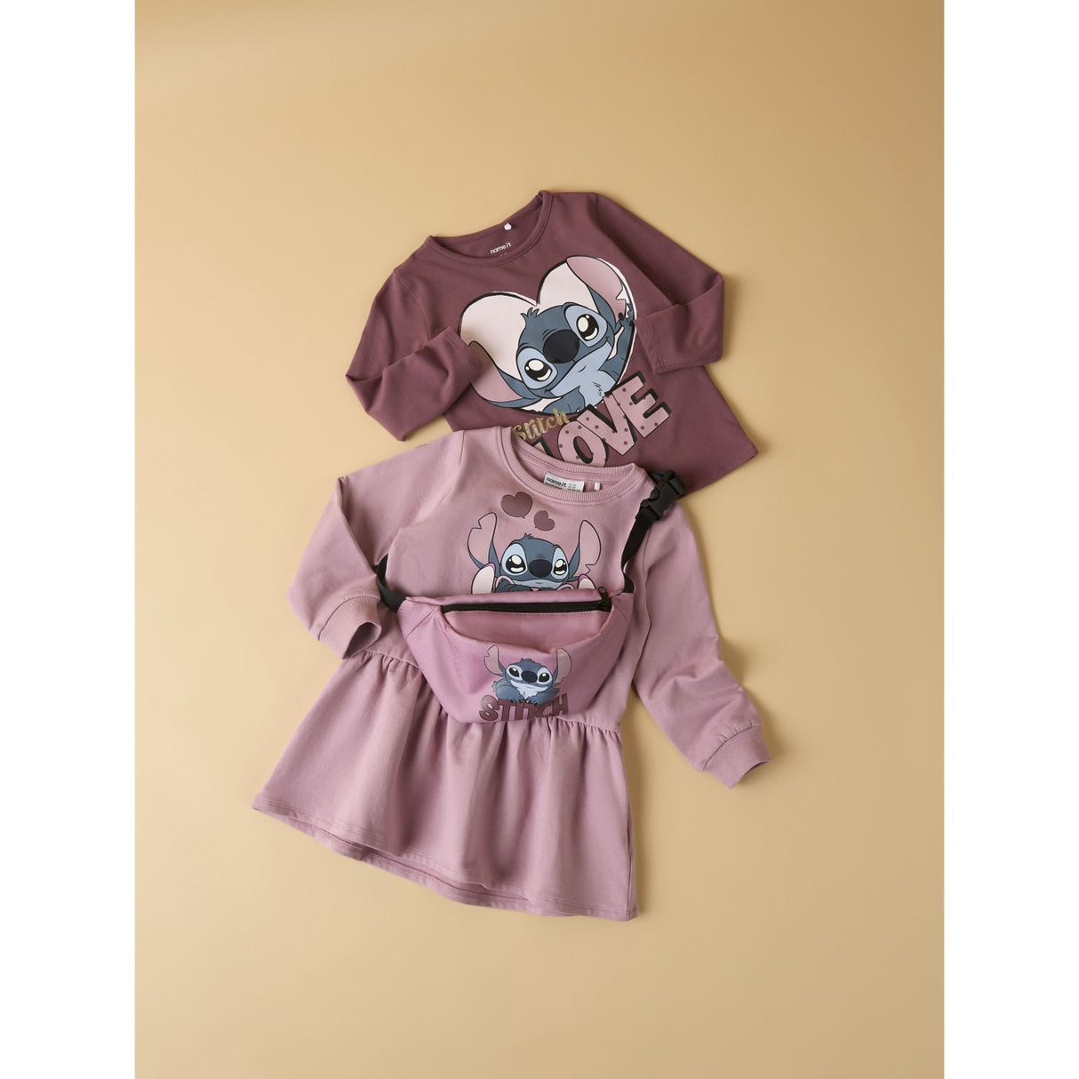 Name It Lilas Nmfansa Stitch Swe Dress Bru Wdi