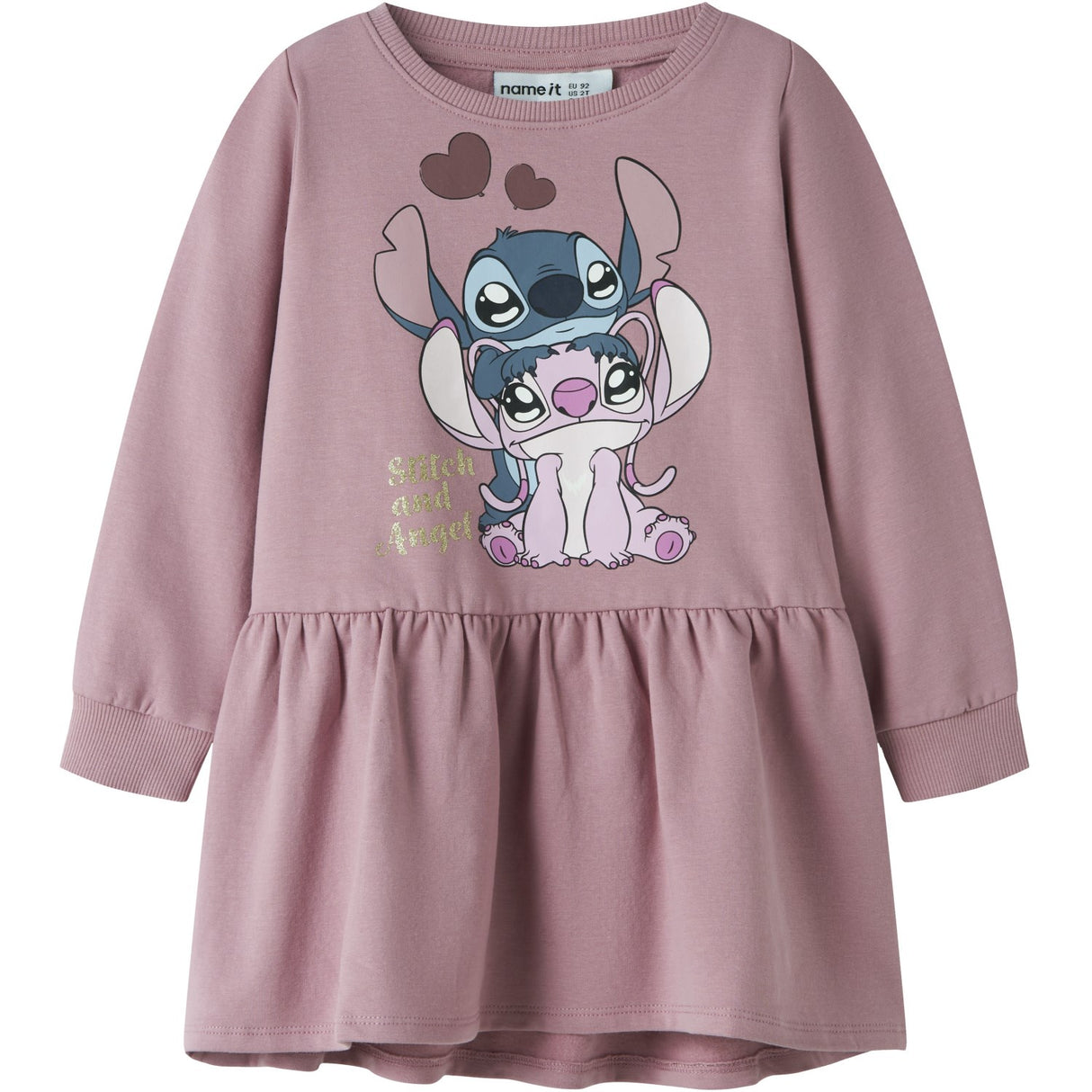 Name It Lilas Nmfansa Stitch Swe Dress Bru Wdi