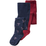 Name It Navy Blazer Red Dahlia Nmfvichristmas 2-Pack Tights