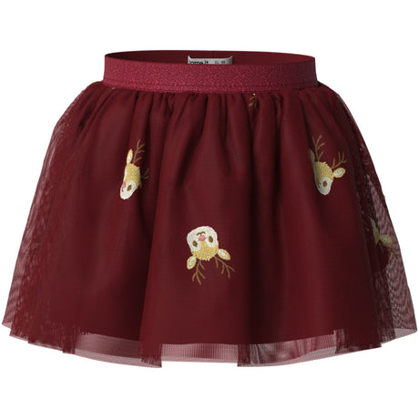 Name It Red Dahlia Reindeer Nmfveross Tulle Skirt