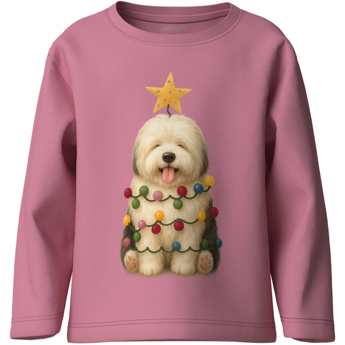 Name It Wild Rose Xmas Dog Nmfvosmas Ls Nreg Top