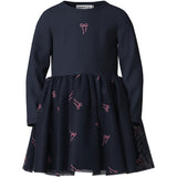 Name It Navy Blazer Bow Nmfveross Ls Tulle Dress