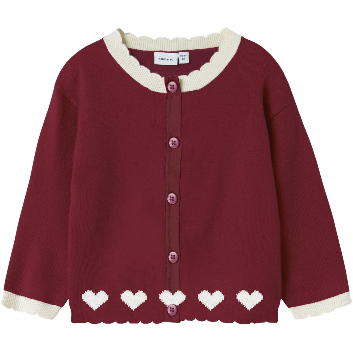 Name It Red Dahlia Nmfralbos Ls Knit Card