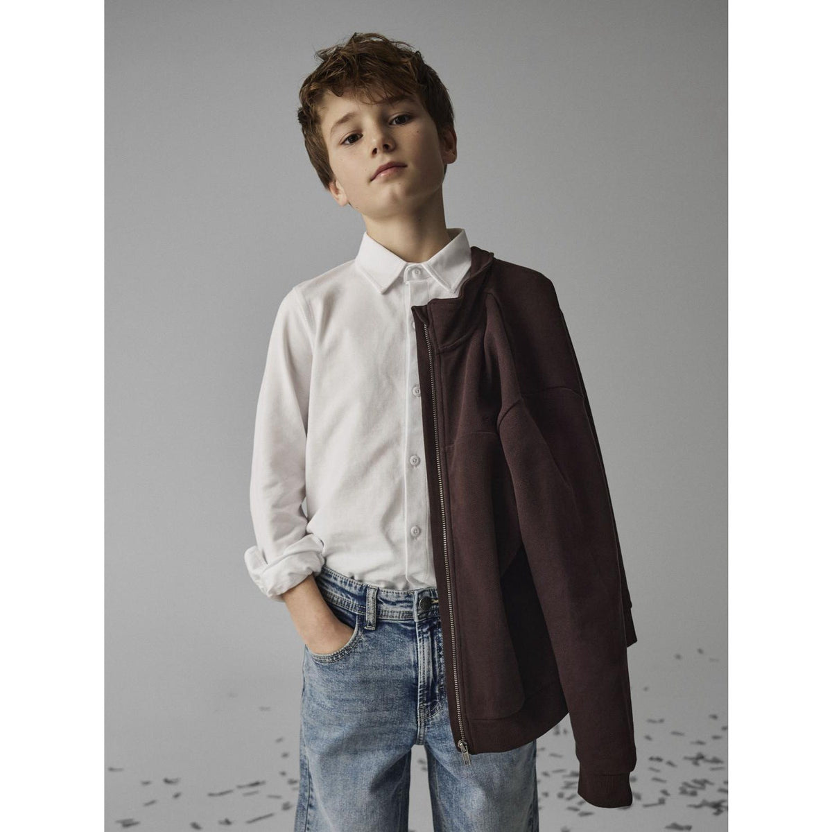 Name It Bright White Nkmron Ls Jersey Shirt
