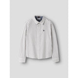 Name It Bright White Nkmralum Ls Nreg Stripe Shirt Box