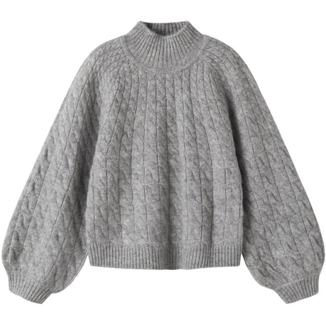 Name It Grey Melange Nkfnadalie Ls Knit