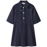 Name It Dark Blue Denim Nkfember 2/4 Dnm Glitter Dress 1208-Lu