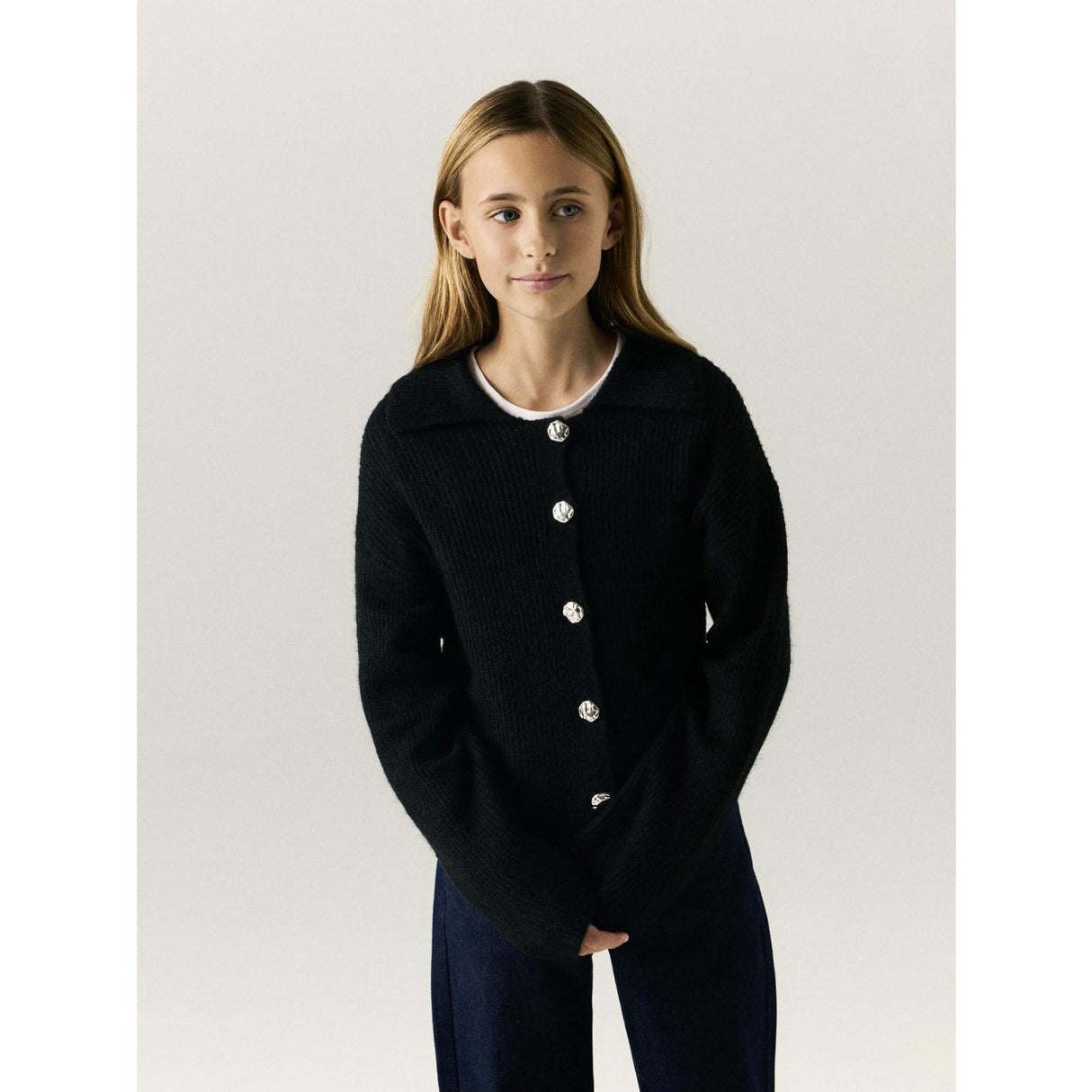 Name It Black Nkfotilis Ls Loose Knit Card