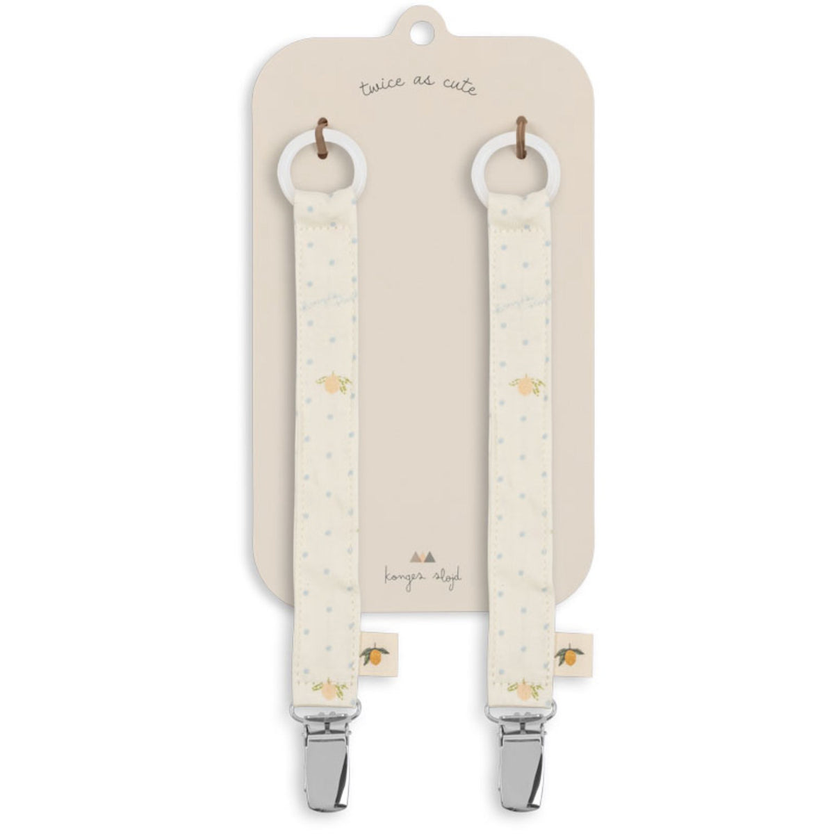 Konges Sløjd Lemon Dot 2 Pack Pacifier Strap