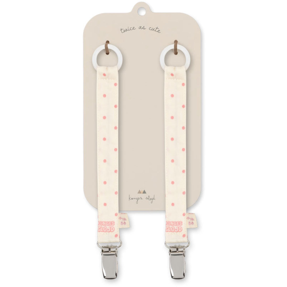 Konges Sløjd Cherry Dot 2 Pack Pacifier Strap