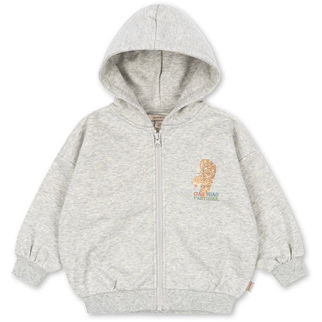 Konges Sløjd Grey Melange Lou Sweat Zip Hood Gots