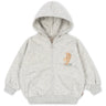 Konges Sløjd Grey Melange Lou Sweat Zip Hood Gots