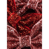 Konges Sløjd Red Glitter/ Rose Glitter 4 Pack Micki Bow Hair Clips