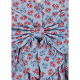 Konges Sløjd Lumina Blu Avi Ls Bow Dress Gots