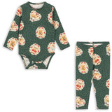 Konges Sløjd Deer Diary Green Basic Body/Pants Set Gots