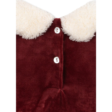 Konges Sløjd Red Dahlia Christmas Romper Dress Grs