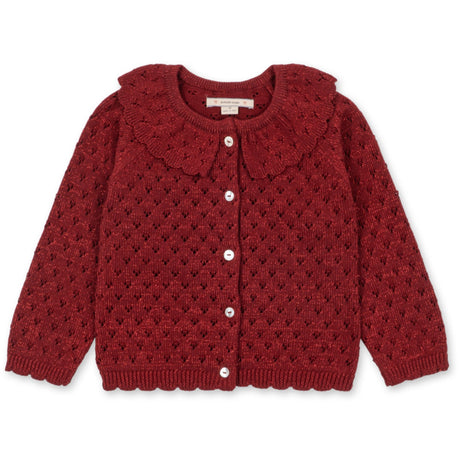 Konges Sløjd Red Dahlia Holiday Cardigan