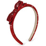 Konges Sløjd Red Glitter Velvet Bow Hairbrace