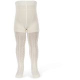Konges Sløjd Off White Wool Pointelle Tights