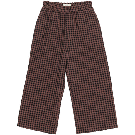 brunobruno nation Marron Plum Check Francis Seersucker Pants