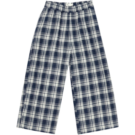 brunobruno nation Mood Indigo Blue Check Francis Navy Check Pants