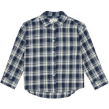 brunobruno nation Mood Indigo Blue Check Virgil Navy Check Shirt