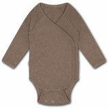 That's Mine Brown Melange Becca Wrap Bodystocking Bow