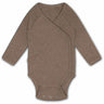 That's Mine Brown Melange Becca Wrap Bodystocking Bow