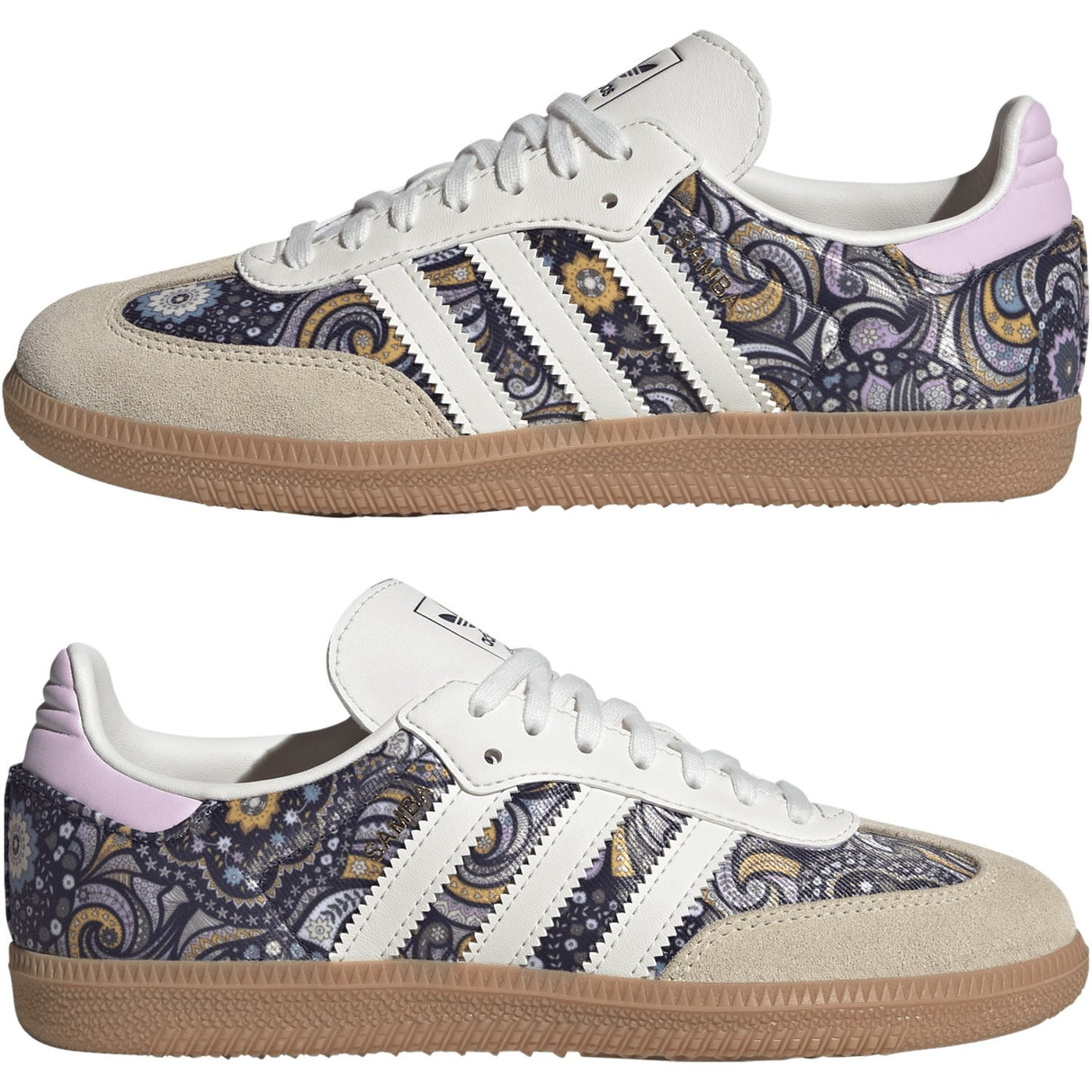 adidas Originals Core White Orchid Fusion Gum 2 Samba Og J Sneakers