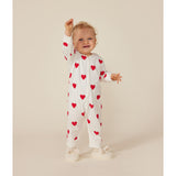 Petit Bateau Hearts Sleepsuit