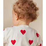 Petit Bateau Hearts Sleepsuit