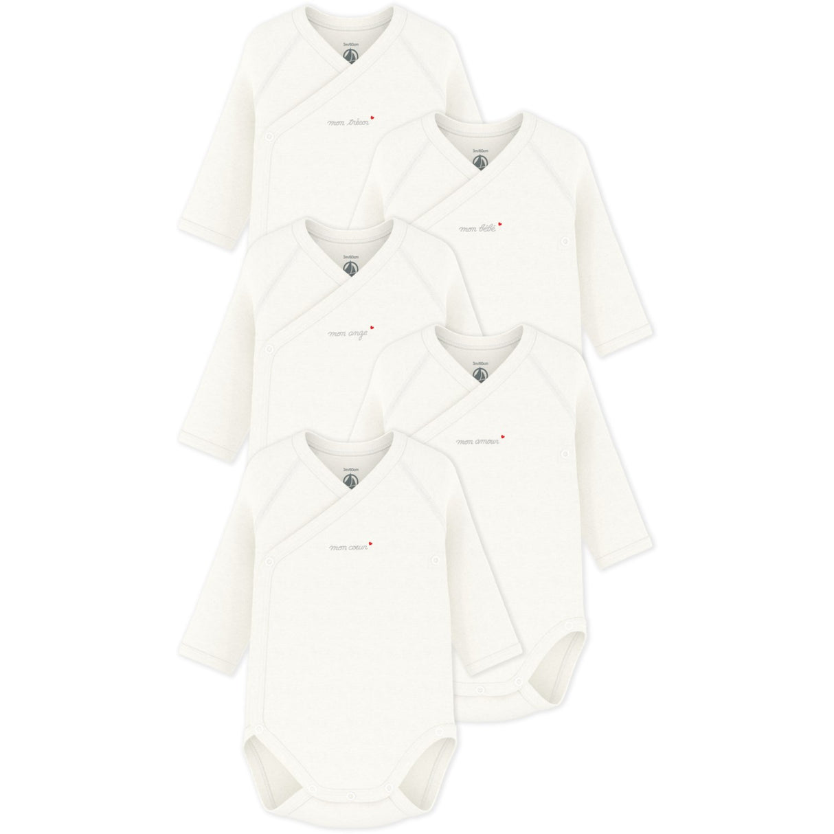 Petit Bateau Variante 1 Long Sleeve Bodysuit