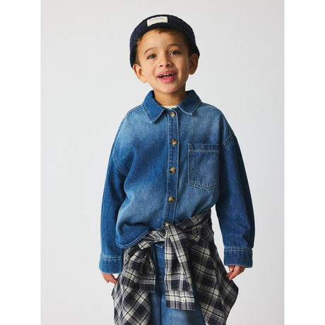 brunobruno nation Mid Blue Denim Ina Denim Shirt