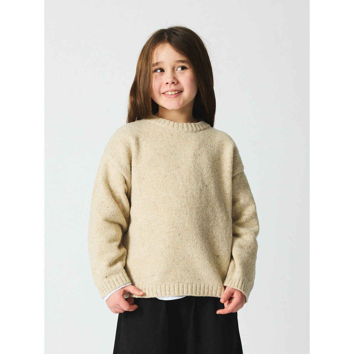 brunobruno nation Antique White Melange Jude Sweater
