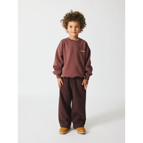 brunobruno nation Marron Plum Check Francis Seersucker Pants