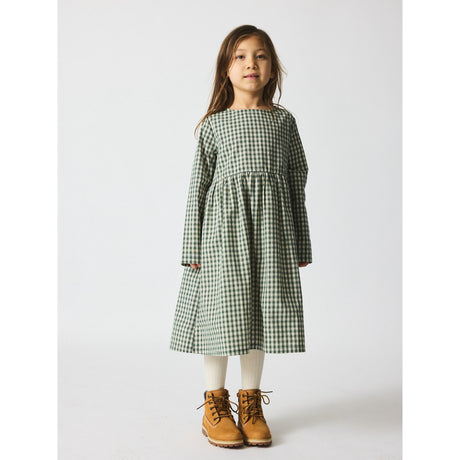 brunobruno nation Myrtle Green Check Vita Check Dress