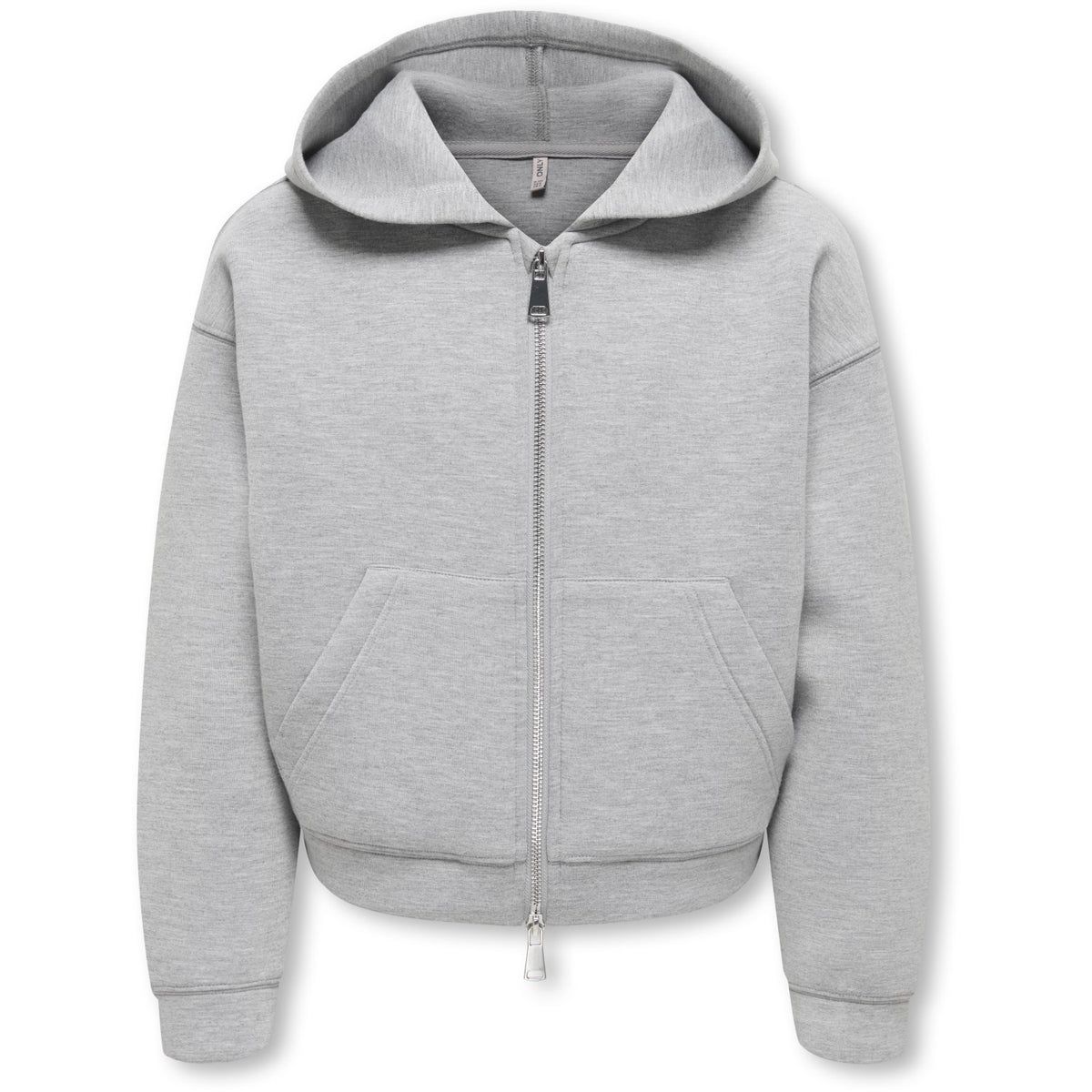 kids ONLY Light Grey Melange Kogsabrina L/S Scuba Zip Hoodie Jrs