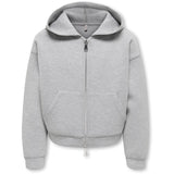 kids ONLY Light Grey Melange Kogsabrina L/S Scuba Zip Hoodie Jrs