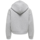 kids ONLY Light Grey Melange Kogsabrina L/S Scuba Zip Hoodie Jrs