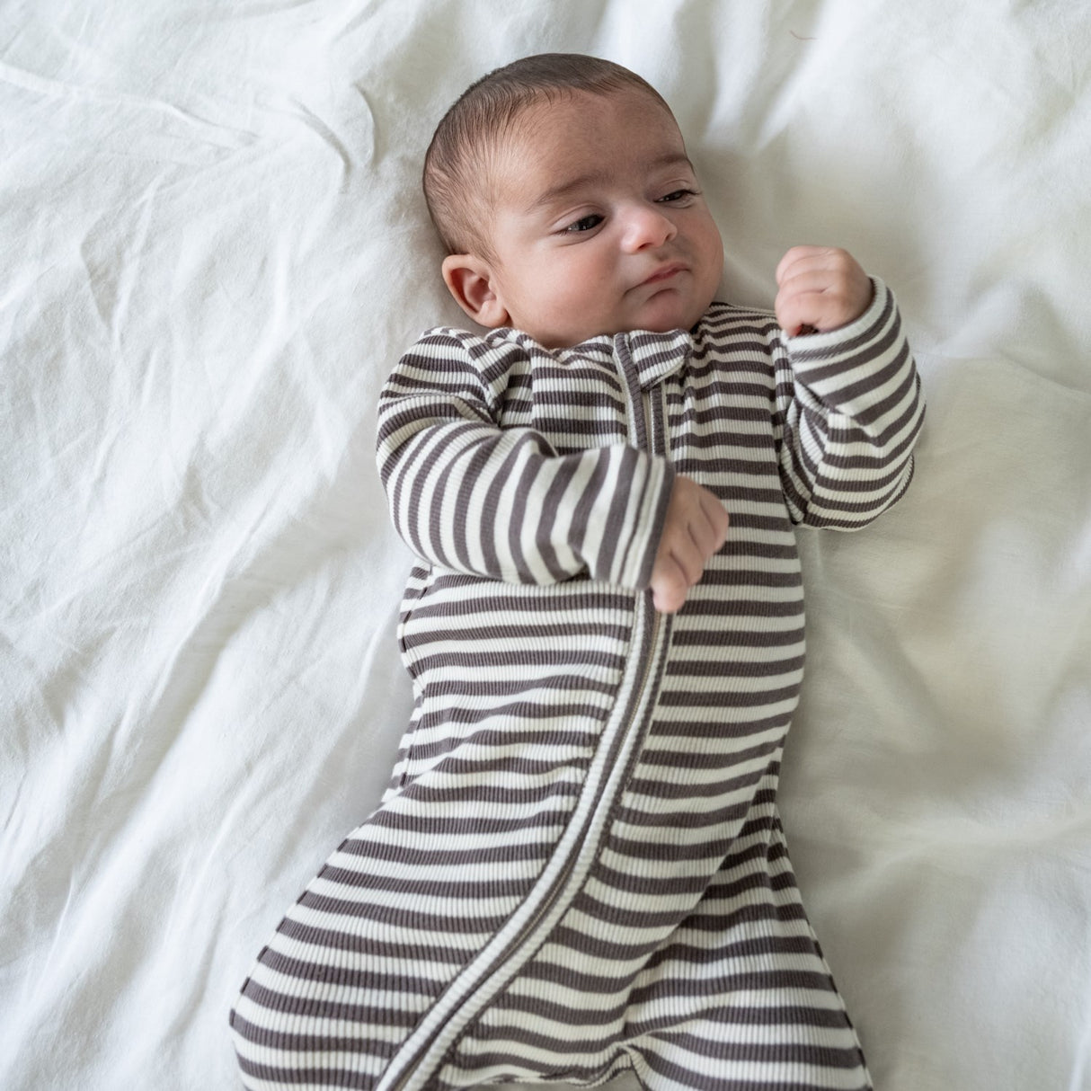 That's Mine Dark Grey Stripe Jona Onesie 2-Pack
