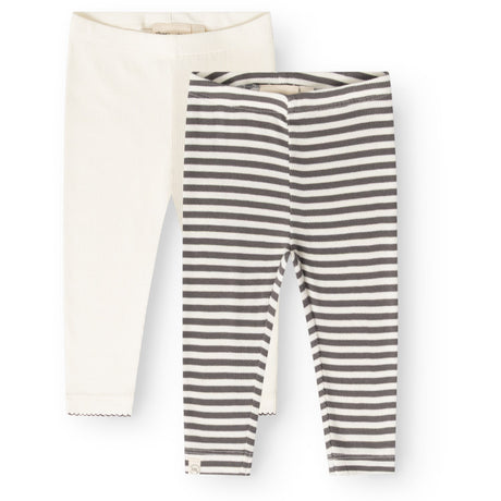 That's Mine Dark Grey Stripe Jia Leggings 2-Pack