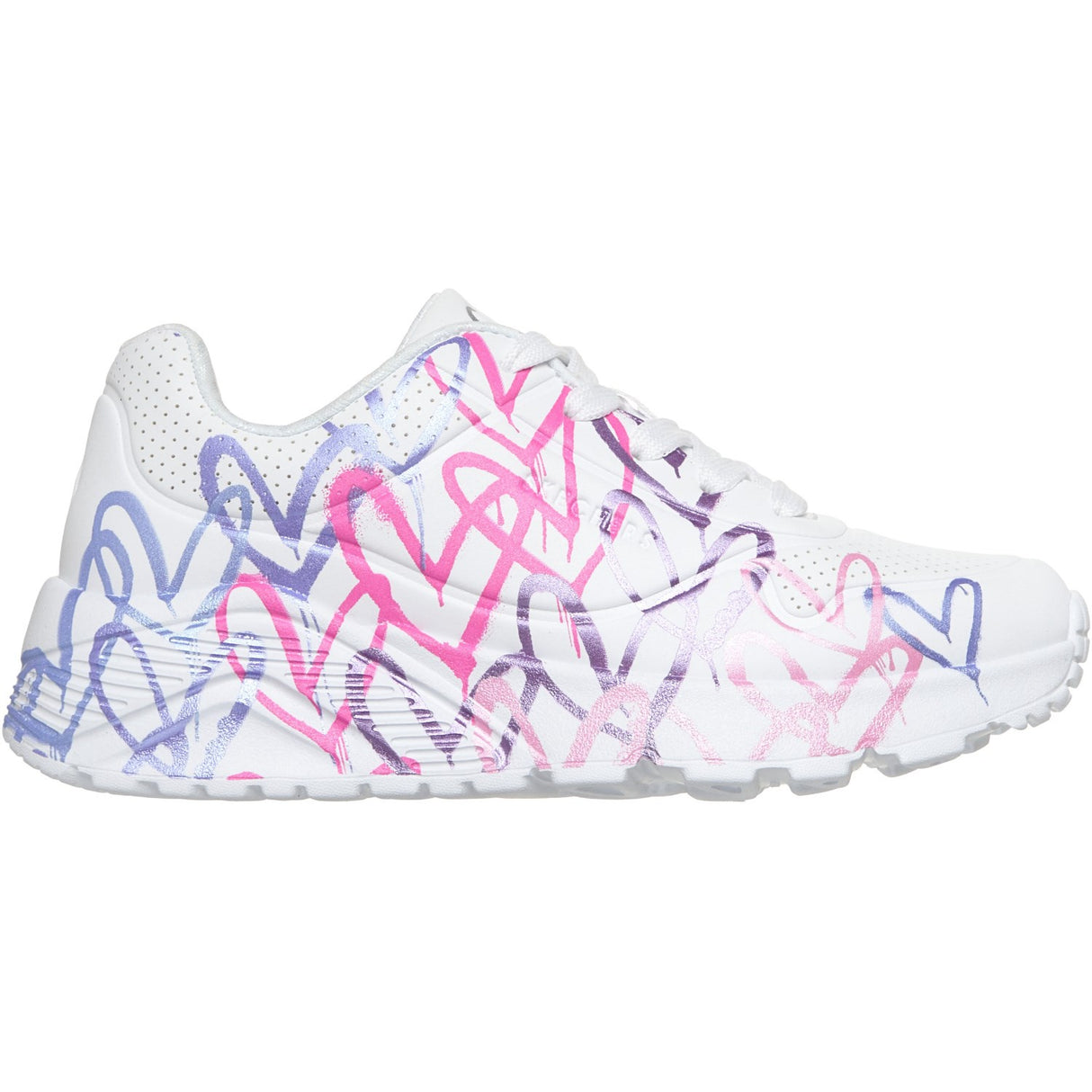 Skechers White JGoldcrown: UNO Lite - Metallic Joy