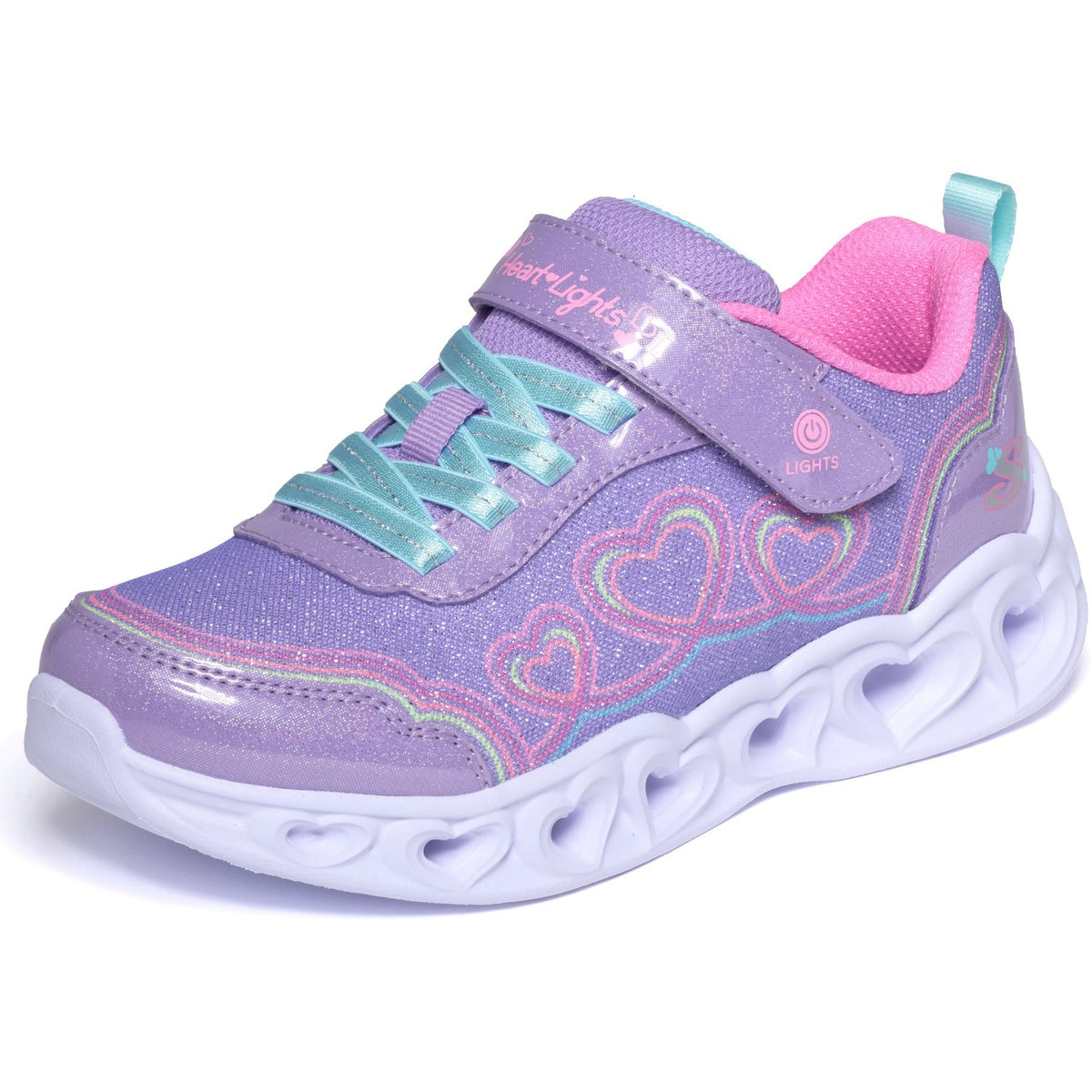 Skechers Purple Heart Lights - Bubble Love