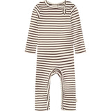 Petit Piao Chestnut Striped Ppsky L_S Jumpsuit