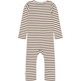 Petit Piao Chestnut Striped Ppsky L_S Jumpsuit