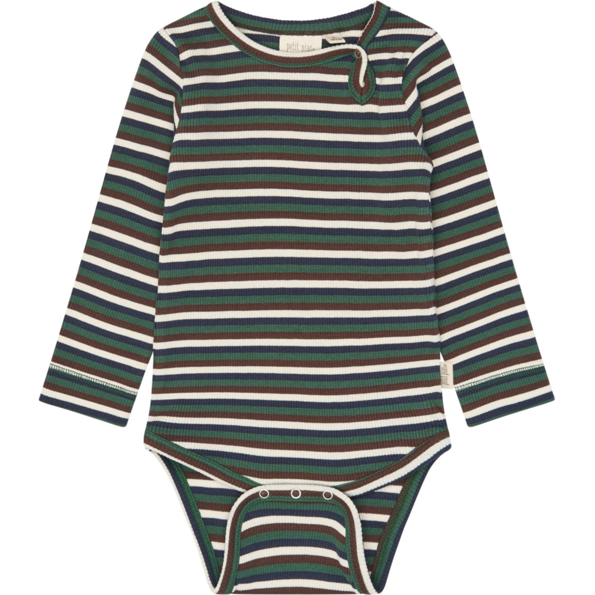 Petit Piao Trekking Green Multistriped Ppsong L_S Body