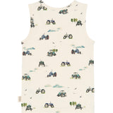 Petit Piao Eggnog Tractor Aop Ppstar Boys Undershirt 2-Pack