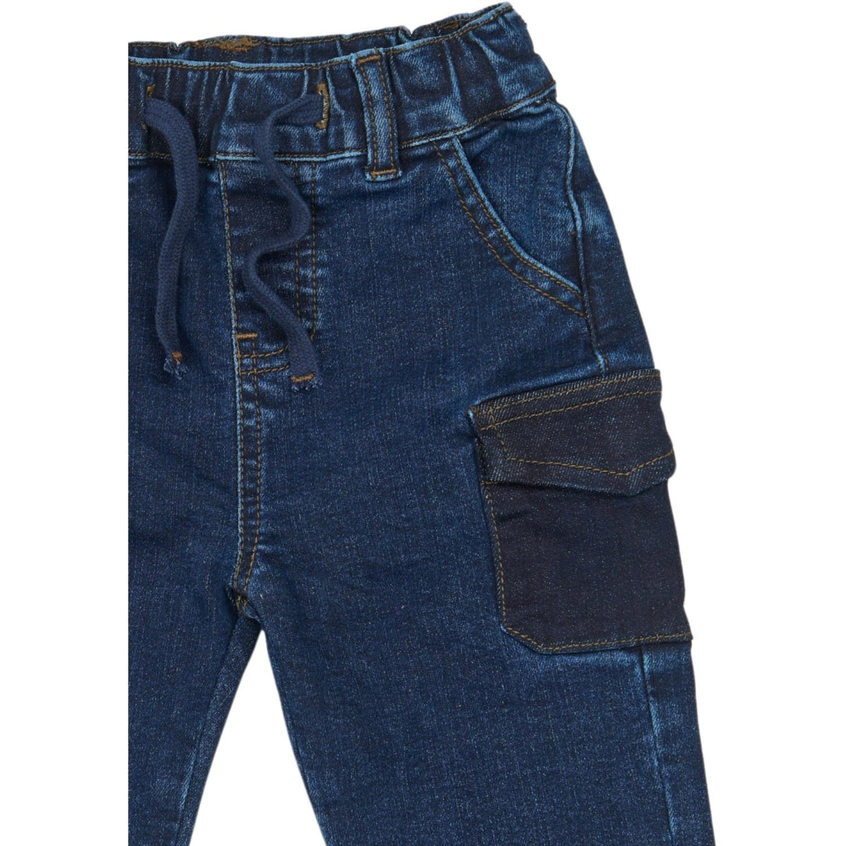 Petit Piao Blue Denim Ppgelm Denim Pants